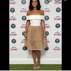 💥 Self Portrait Off The Shoulder Fit Flair Dress